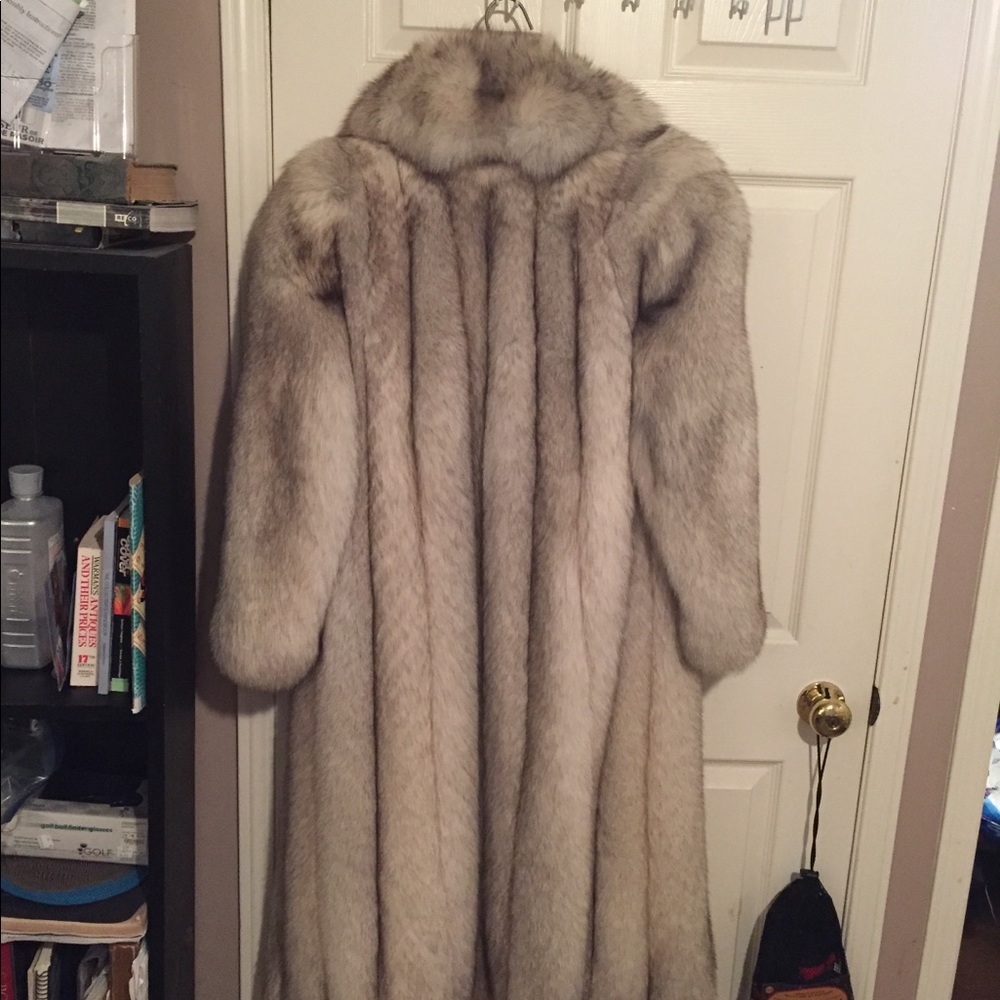 Signature fox fur coat with belt
